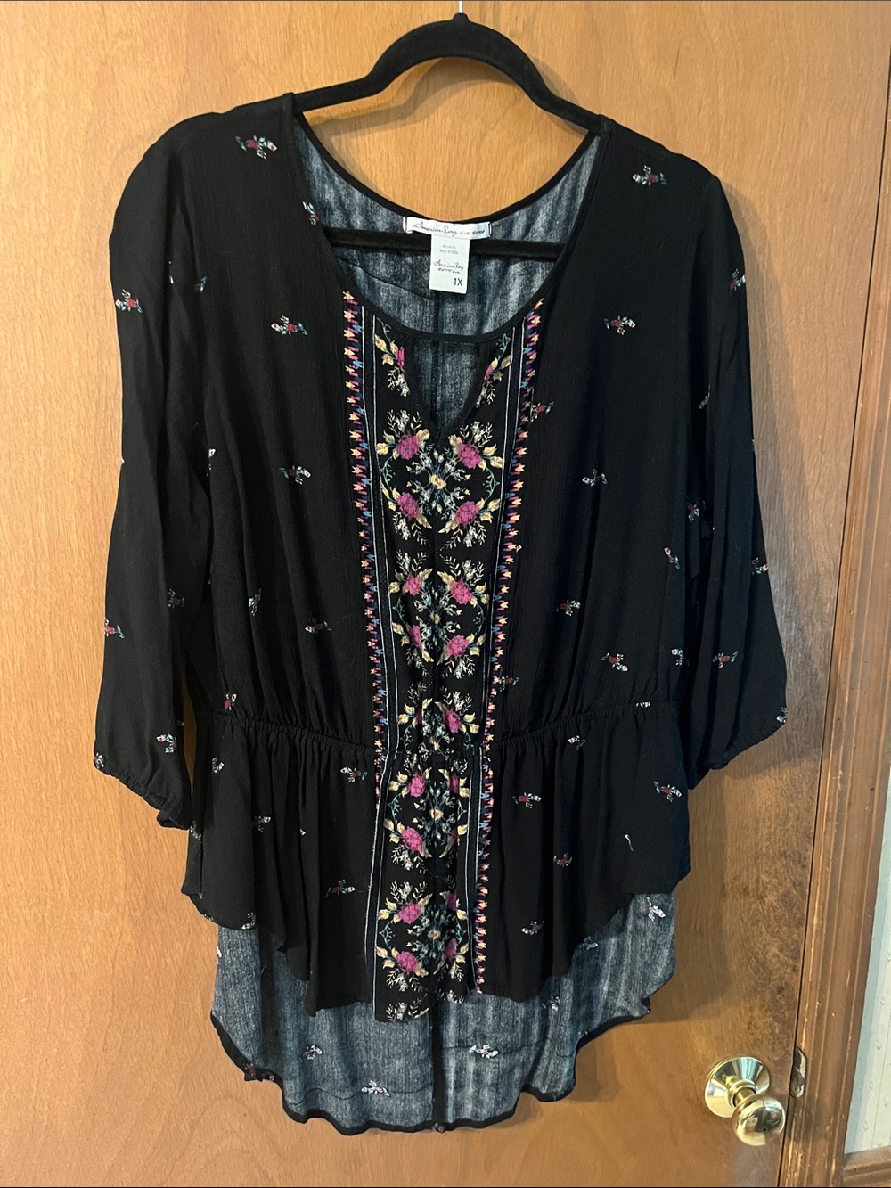 American Rag Black Tunic Top